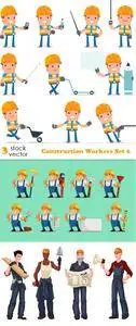 Vectors - Construction Workers Set 6