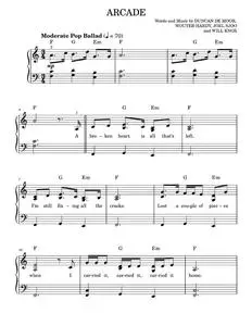 Arcade - Duncan Laurence (Easy Piano)