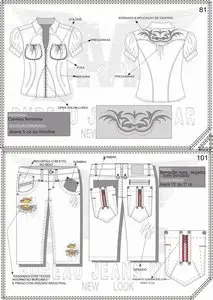 Embroidery vectors and models for pants and shirts male and female