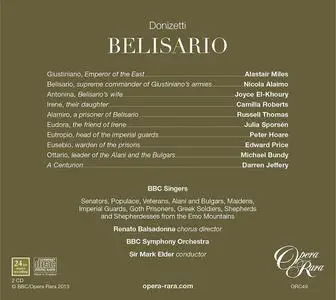 Mark Elder, BBC Symphony Orchestra - Gaetano Donizetti: Belisario (2013)