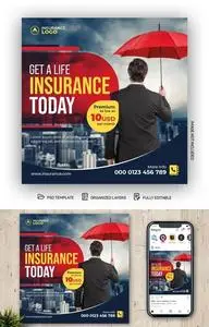 Health Life Insurance Agency - Social Media Post PSD Template