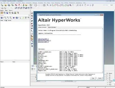 Altair HyperWorks Desktop with Solvers 2021.1.0