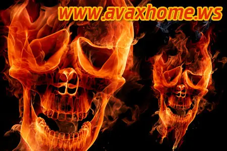 Stock Photos - Fiery Skull