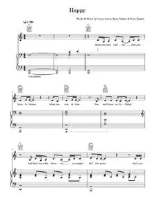 Happy - Leona Lewis (Piano-Vocal-Guitar (Piano Accompaniment))