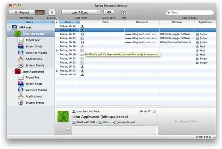 Refog Personal Monitor for Mac 1.3.390