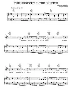 The First Cut Is The Deepest - Rod Stewart, Sheryl Crow (Piano-Vocal-Guitar)