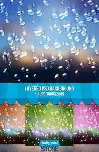 GraphicRiver Water Drops Background