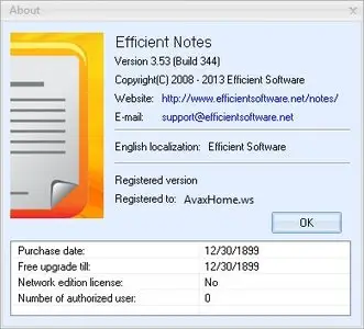 Efficient Notes 3.53 Build 344 + Portable
