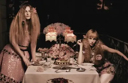 Edie Campbell and Olympia Campbell by Karl Lagerfeld for Vogue Germany May 2015