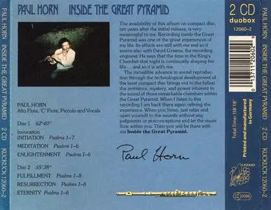 Paul Horn - Inside The Great Pyramid (2CD) (1977) {1991 Kuckuck}