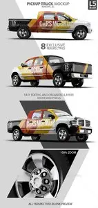 GraphicRiver Pickup Truck Mock-Up
