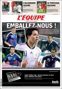 L'Equipe - Samedi 09 Octobre 2010