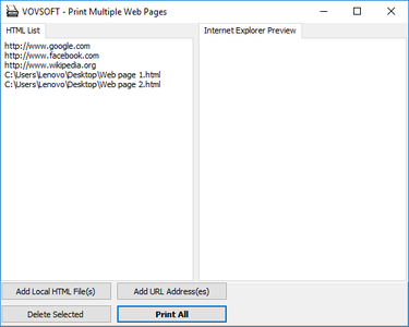 VovSoft Print Multiple Web Pages 1.6 Portable