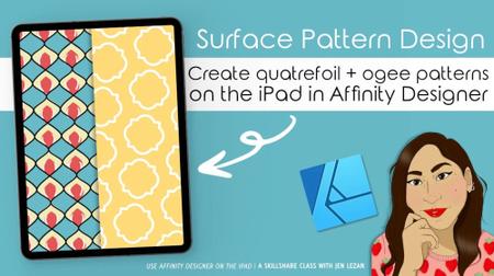 Surface Pattern Design: Learn to Design Quatrefoil + Ogee Patterns in Affinity Designer on the iPad