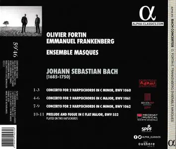 Olivier Fortin, Emmanuel Frankenberg, Ensemble Masques - Bach: Concertos for two Harpsichords (2020)