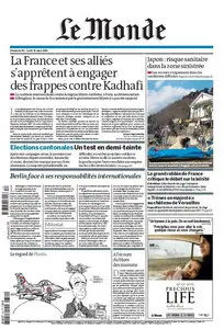 LE MONDE - Dimanche 20 et Lundi 21 mars 2011