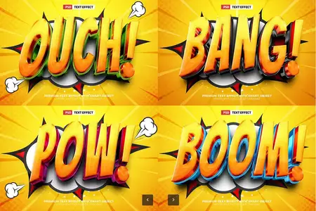 EE - Super Hero Comic Glossy 3D Text Effect Vol. 1 3L4N3CN