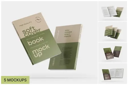 EE - Flying Hardcover Book Mockup 6C6NAHT