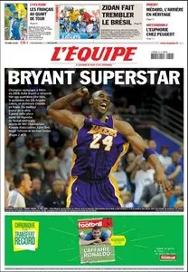 L'Équipe. Mardi 16 Juin 2009