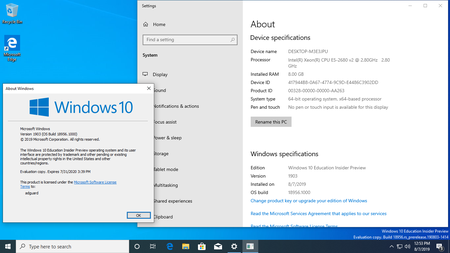 Windows 10 Insider Preview (20H1) Build 18956.1000