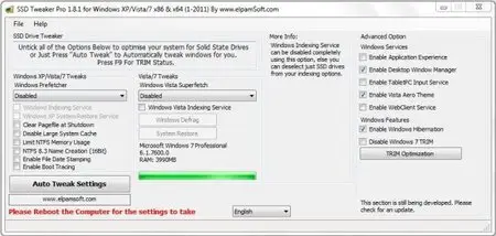Elpamsoft SSD Tweaker v1.8.2 MULTiLANGUAGE