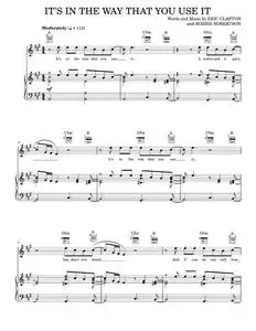 It's In The Way That You Use It - Eric Clapton (Piano-Vocal-Guitar)