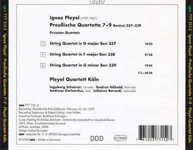 Pleyel Quartet Köln - Ignaz Pleyel: Preußische Quartette 7-9 (2008)