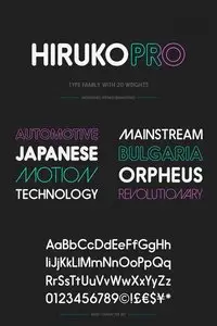 Hiruko Pro Font Family