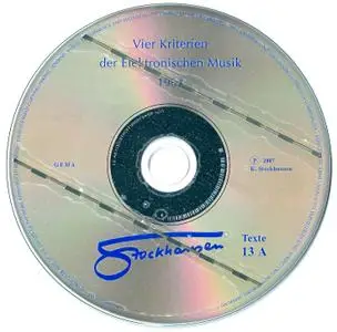 Karlheinz Stockhausen - Text-CD 13 - Vier Kriterien der Elektronischen Musik 1963 (2007) {2CD Set Stockhausen-Verlag}