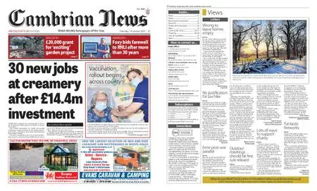 Cambrian News Arfon & Dwyfor – 15 January 2021