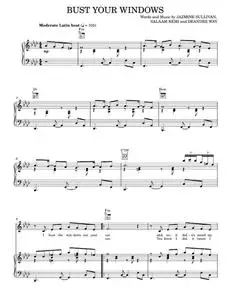Bust Your Windows - Glee TV Series, Jazmine Sullivan (Piano-Vocal-Guitar)