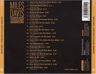 Miles Davis - Complete Vocalist Sessions (2005) {Definitive Records DRCD44419 rec 1945-1950}