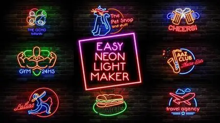 Easy Neon Lights Maker - Project for After Effects (VideoHive)
