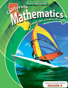California Mathematics: Concepts, Skills, and Problem Solving, Grade 7 