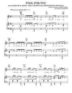 Fool For You (from The Unofficial Bridgerton Musical) - Barlow & Bear (Piano-Vocal-Guitar)