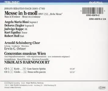 Nikolaus Harnoncourt, Concentus Musicus Wien - Johann Sebastian Bach: Messe in H-moll / Mass in B minor (1986)