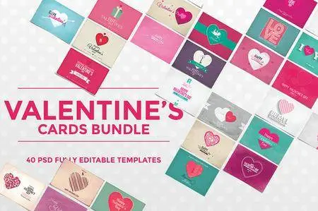 CreativeMarket - 40 Valentine's Day Cards