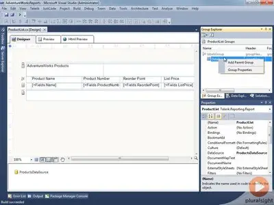 Pluralsight - Telerik Reporting Fundamentals