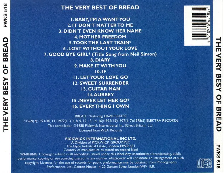 Bread - The Very Best Of Bread (1988) / AvaxHome