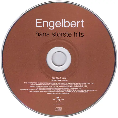 Engelbert Humperdinck - Hans Storste Hits (2000) {Universal Music TV}