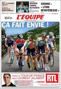L'Équipe, du Vendredi 10 Juillet 2009.