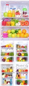 Stock Photo - Refrigerator full of Food