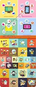 Templates flat design concept icon and sign vector