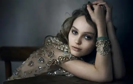 Lily-Rose Depp by Peter Lindbergh for Vogue Japan January 2018