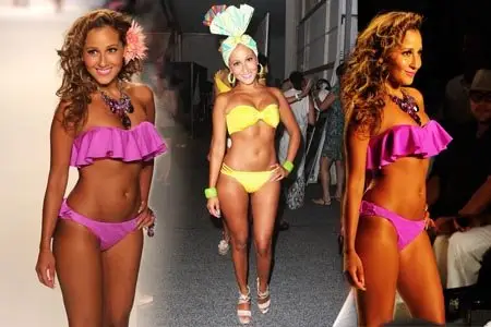 Adrienne Bailon - Nicolita Swimwear show in Miami July 18, 2011 (Repost)