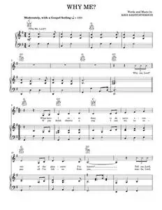 Why Me? (Why Me, Lord?) - Cristy Lane, Johnny Cash, Kris Kristofferson (Piano-Vocal-Guitar)