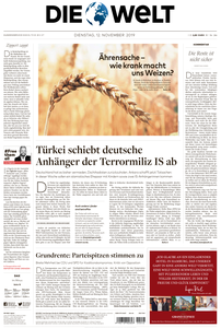 Die Welt - 12 November 2019