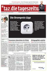 Tageszeitung TAZ vom 15 Oktober 2012