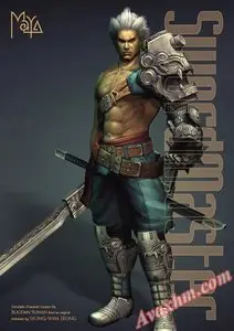 Swordmaster - Low-poly Game Character (Maya)