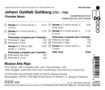 Musica Alta Ripa - Johann Gottlieb Goldberg: Chamber Music (1997)